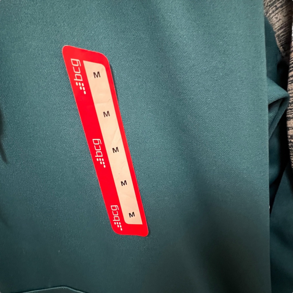 BCG Men’s Training Color Block Teal Hoodie, Size Medium - Picture 2 of 8